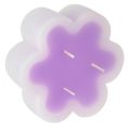 Floristik24 Kolmilankainen kynttilä kukkakynttilänä violetti valkoinen Ø11,5cm H4cm