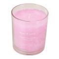 Floristik24 Tuoksukynttilä lasissa tuoksuva kirsikankukka kynttilä vaaleanpunainen H8cm