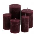 Floristik24 Värillisiä kynttilöitä viininpunaisia eri kokoja