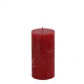 Floristik24 Yksiväriset kynttilät tummanpunaiset 50x100mm 4kpl