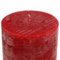 Floristik24 Yksiväriset kynttilät punaiset 70x100mm 4kpl