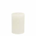 Floristik24 Yksiväriset kynttilät valkoiset 70x100mm 4kpl