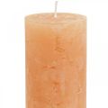 Floristik24 Yksiväriset kynttilät Oranssi Persikka pilarikynttilät 50×100mm 4kpl