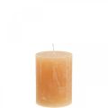 Floristik24 Yksiväriset kynttilät Oranssi Peach pilarikynttilät 60×80mm 4kpl