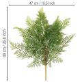 Keinotekoinen saniaisen oksa, useita oksia, vihreä, 68 cm | Floristik24.fi