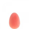 Floristik24 Pääsiäismuna koristelu muna oranssi aprikoosi muovi parvi 20cm