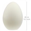 Floristik24 Pääsiäismuna iso kerma koristeellinen muna flokoitu näyteikkunakoriste 40cm