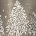 Koristeellinen ämpäri kuusilla ja puisella kahvalla, 13 cm | Floristik24.fi