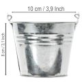 Ämpäri Ø10cm K8cm 10 kpl Sinkkiä, kiiltävä | Floristik24.fi