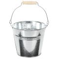 Floristik24 Ämpäri Ø14cm K12cm 6 kpl Sinkkiä, kiiltävä