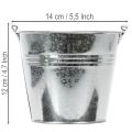 Ämpäri Ø14cm K12cm 6 kpl Sinkkiä, kiiltävä | Floristik24.fi