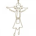 Floristik24 Enkeliriipus Joulu enkelin lankahahmot kulta 15cm 6kpl