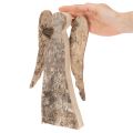 Enkelihahmo puusta ja koivun tuohesta, 30 cm | Floristik24.fi