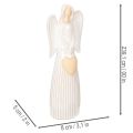 Enkelihahmo sydänkoristeella, kermanvalkoinen, 23 cm | Floristik24.fi