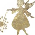Floristik24 Enkeli voikukan kanssa, Metalli Deco jouluksi, koristeellinen hahmo Adventti Kultainen antiikkilook H27,5cm