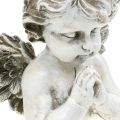 Rukoileva enkeli, hautajaiset kukka, rintakuva enkeli hahmo, haudan koristelu H19cm W19.5cm