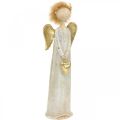 Floristik24 Deco hahmo enkeli sydämellä kultainen jouluenkeli 11,5×7,5×37cm