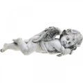 Hautakoriste enkeli nukkuva hauta enkeli harmaa polyresiini 39×14x13cm