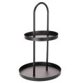 Floristik24 Metallinen kaksikerroksinen pyöreä koristetarjotin 58cm
