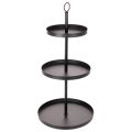 Floristik24 Kolmikerroksinen metallinen pyöreä tarjoilualusta monikerroksiseen pöytäkoristeeseen, 61 cm