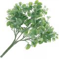 Floristik24 Hääsisustus Keinotekoiset eukalyptuksen oksat kukilla Koristekimppu Vihreä, Valkoinen 26cm