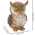 Pöllöhahmo, pieni istuva pöllö, koriste, 11cm | Floristik24.fi