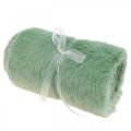 Floristik24 Deco Fur Ribbon Green Faux Fur Mint Fur pöytäjuoksija 15×150cm