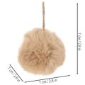 Koristeellinen pom-pom ripustettavaksi, pörröinen karvapallo, 7 cm, 6 kpl | Floristik24.fi