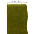 Villahuopanauha kaksivärisenä kukkakauppoihin, vihreä/punainen, 15 cm x 5 m | Floristik24.fi