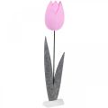 Floristik24 Huopa kukka huopa deco kukka tulppaani pinkki pöytäkoristelu H68cm