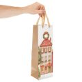 Lahjapussi pullo Joulutalo ja joulukuusi 36cm 2kpl | Floristik24.fi