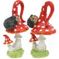 Toadstool siilillä Deco Mushroom syksyn koristelu H14cm 2kpl 2kpl