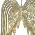 Floristik24 Joulukoriste enkelin siivet, metallikoriste, siivet ripustettavaksi Kultainen, antiikkinen ilme H29.5cm W28.5cm