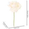 Tekoruusu, kermanvärinen, 10 cm kukinto varressa, 100 kpl | Floristik24.fi