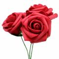 Floristik24 Vaahtomuovi ruusu Ø3,5cm punainen 48p