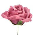 Floristik24 Vaahto ruusu lanka mini ruusuja vanha pinkki Ø5cm 27kpl