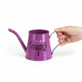 Koristeellinen kastelukannu, violetti metalli, boheemi kuvio, voikukkakuvio, 12 cm korkea, 2 kpl | Floristik24.fi