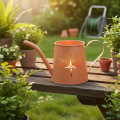 Metalliset koristeelliset kastelukannut, oranssi voikukkakuvio, tuikkukynttiläkupit, 12 cm, 2 kpl | Floristik24.fi