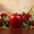 Koristeellinen Punainen Omena, Koristehedelmä, Ø8cm K9.5cm, Red Delicious, 4 kpl | Floristik24.fi