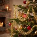 Tinsel Golden joulukuusikoristeet Joulukoristeet 50cm | Floristik24.fi