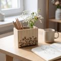 Puinen laatikko kynäpidike pöytäjärjestäjä luonnollinen 14×8×12cm | Floristik24.fi