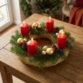 Olkikranssi 25/4cm 10 kpl - luonnonvärinen kranssi adventtikranssiksi, ovenkruunuksi, pöytäkoristeeseen | Floristik24.fi