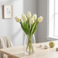 Koristeellinen tulppaanit tekokukat White Cream 20cm 6 kpl | Floristik24.fi