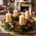 Kynttilärengas, kartiokynttilänumerosarja adventtiseppeleeseen, 3 cm, 4 kpl | Floristik24.fi