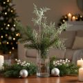 Keinotekoinen saniainen oksa saniainen koristelu glitter talvikoristelu 70cm | Floristik24.fi