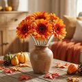 Tekogerbera kukka, tekokukka oranssi Ø11cm 50cm | Floristik24.fi