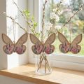 Butterfly puinen koristeripustin Liinavaatteet 11,5x9,5cm 6 kpl | Floristik24.fi