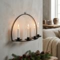 Seinäkynttilänjalka Musta metallitikku kynttilänjalka 35×24cm | Floristik24.fi