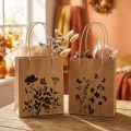 Lahjapussit kahvoilla paperi luonnonmusta 12×15cm 6 kpl | Floristik24.fi