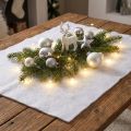 Lumipeitekoriste lumi valkoisella talvikoristeella 240×90cm | Floristik24.fi